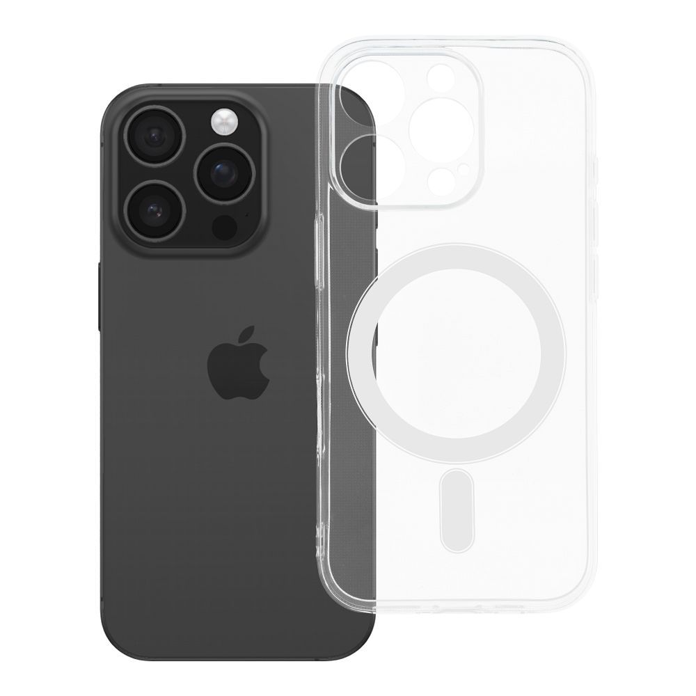 Husa Transparent 2 Mm Mag pentru iPhone 16 PRO Compatible cu Magsafe (Camera Protection) Transparent
