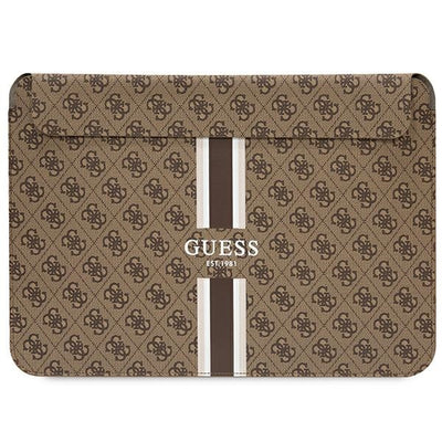 Husa laptop Guess 4G Printed Stripes Cover pentru A 16" Laptop - Maro