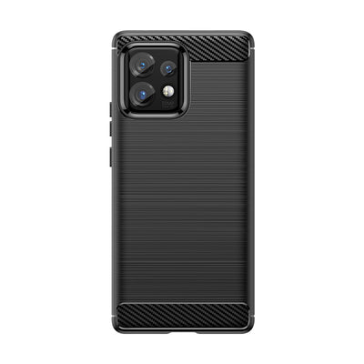 Husa Carbon Silicone pentru Motorola Edge 40 Pro - Negru