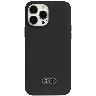 Husa Audi Silicone iPhone 13 Pro Max 6.7" Negru/Negru Hardcase Au-lsrip13pm-q3/D1-bk