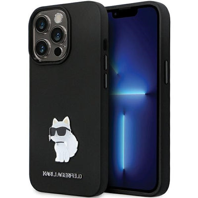Husa Karl Lagerfeld pentru iPhone 14 Pro - Negru Silicone C Metal Pin
