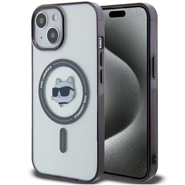 Husa Karl Lagerfeld iPhone 15 6.1" Transparent Hardcase IML Choupette`S Head Magsafe
