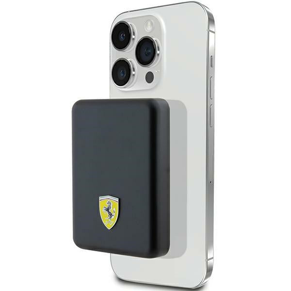 Acumulator extern Ferrari Metal Logo Magsafe 15W 5000mAh - Negru