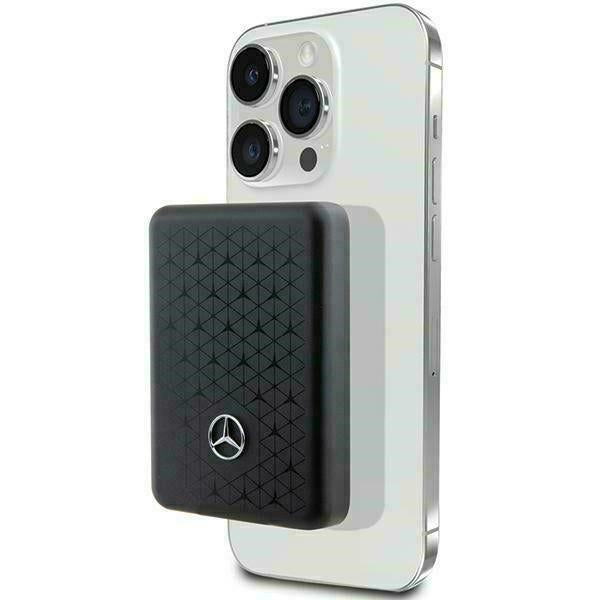 Acumulator extern Mercedes Stars Pattern Magsafe 5W 3000mAh - Negru
