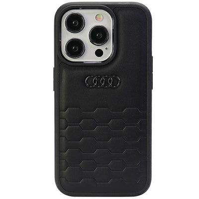 Husa Audi GT Synthetic Leather pentru iPhone 15 Pro - Negru