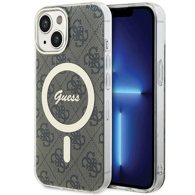 Husa Guess IML 4G Magsafe iPhone 15 Plus - Maro