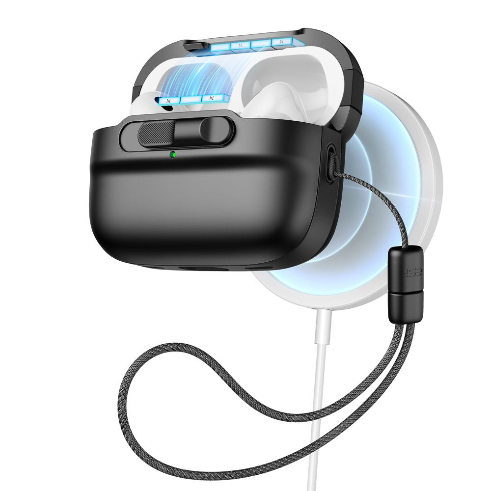 Husa ESR Pulse Halolock cu Magsafe pentru Apple AirPods Pro 1/2 - Negru