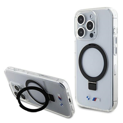 Husa BMW Ring Stand M Collection Magsafe pentru iPhone 15 Pro - Transparent