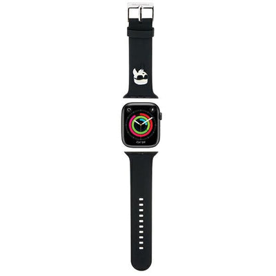 Curea Karl Lagerfeld 3D Rubber Karl Head pentru Apple Watch 38/40/41mm - Negru