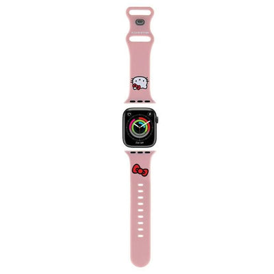 Curea Hello Kitty Silicone Kitty Head pentru Apple Watch 38/40/41mm - Roz