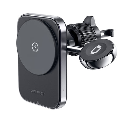 Suport auto Acefast D18 cu Magsafe / Qi Inductive Incarcator + Usb-a Usb-c Cablu - Negru