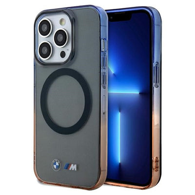 Husa BMW Gradient Bumper Magsafe pentru iPhone 15 Pro Max - Gri