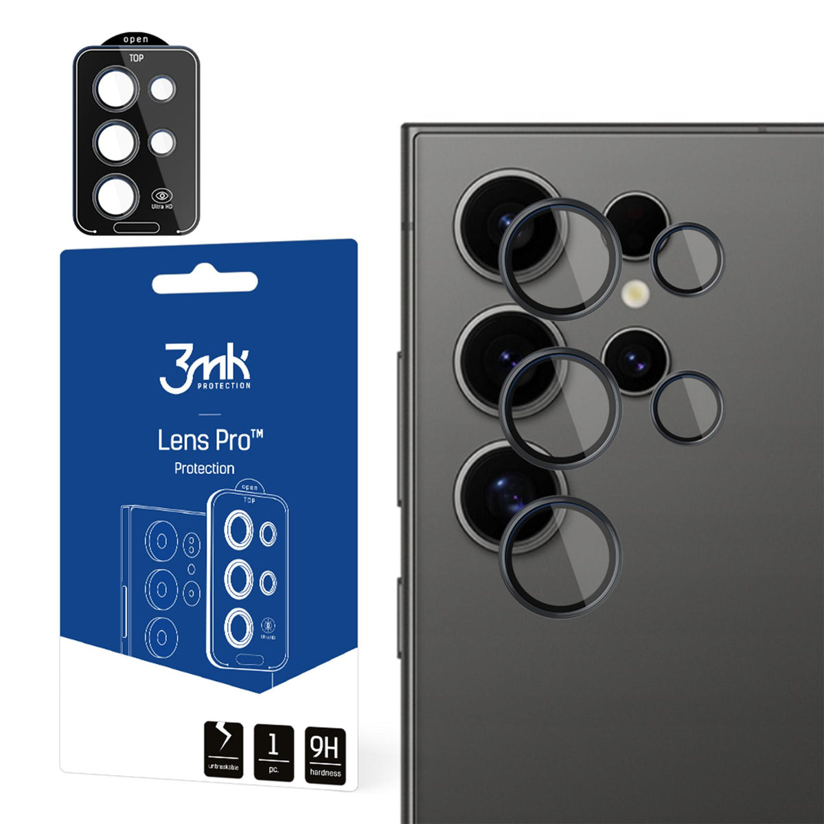 Folie 3mk lentila Protection Pro Camera Husa pentru Samsung Galaxy S24 Ultra - Negru