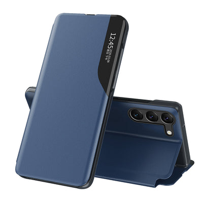Husa Eco Leather View pentru Xiaomi Poco C65 / Redmi 13C cu Flap - Albastru