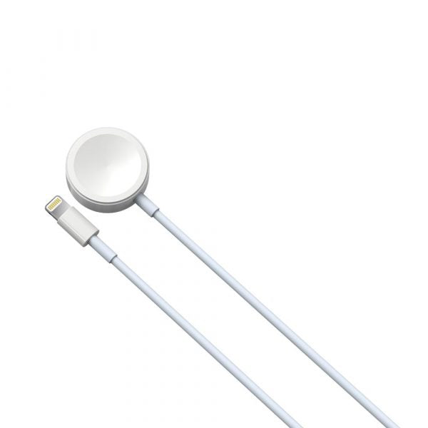 Devia cablu 2in1 Smart EA199 USB - Lightning Alb with inductive magnetic charger for Apple Watch