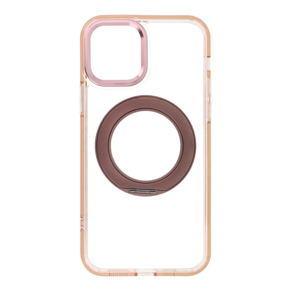 Husa pentru iPhone 12 Frame Circle Stand Compatible cu Magsafe Auriu
