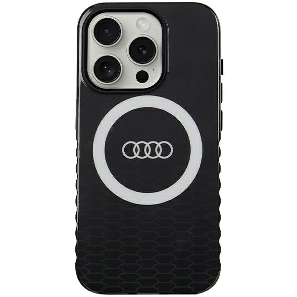 Husa Audi IML Big Logo Magsafe pentru iPhone 15 Pro - Negru
