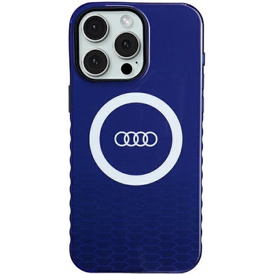 Husa Audi IML Big Logo Magsafe pentru iPhone 15 Pro Max - Albastru