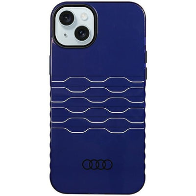 Husa Audi IML Magsafe pentru iPhone 15 Plus / 14 Plus - Albastru