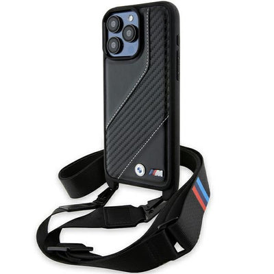 Husa BMW M Edition Carbon Stripe & Curea pentru iPhone 15 Pro - Negru