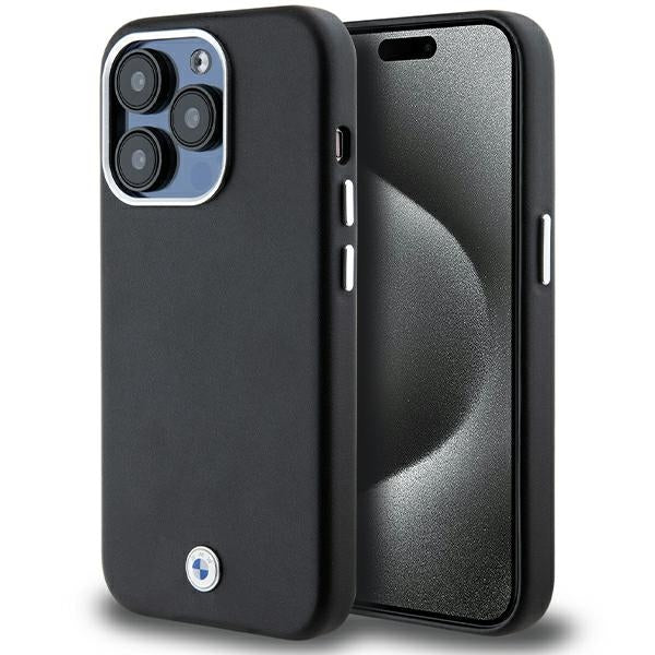 Husa BMW Signature Wrapped Metal Magsafe pentru iPhone 14 Pro Max - Negru