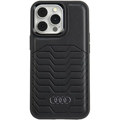 Husa Audi Synthetic Leather cu Magsafe pentru iPhone 13 Pro Max - Negru