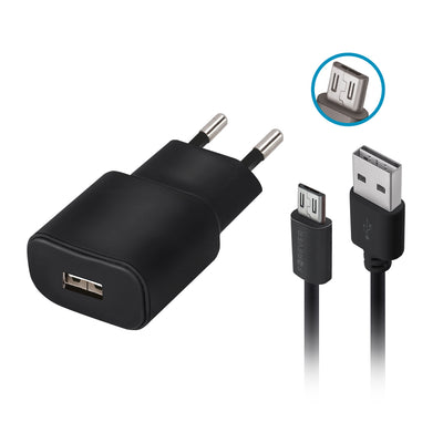 Cablu Forever Tc-01 Incarcator 1x USB 2A Negru + Microusb
