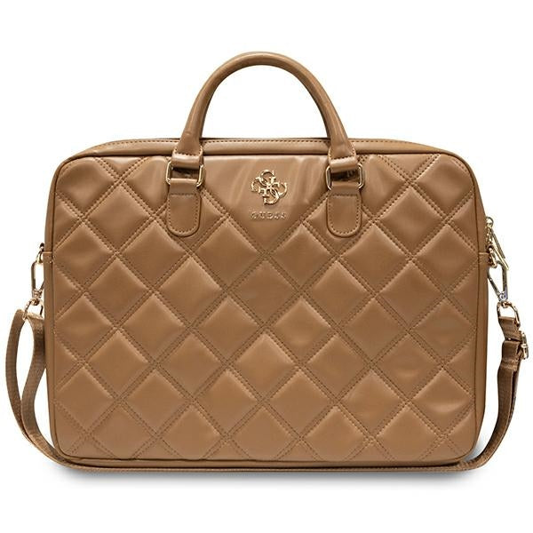 Geanta laptop Guess Quilted 4G 16" - Maro