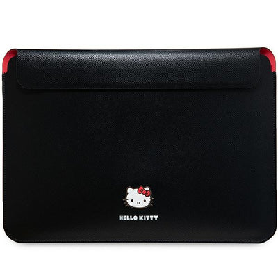 Husa Hello Kitty PU Metal Logo pentru A 14" Laptop - Negru