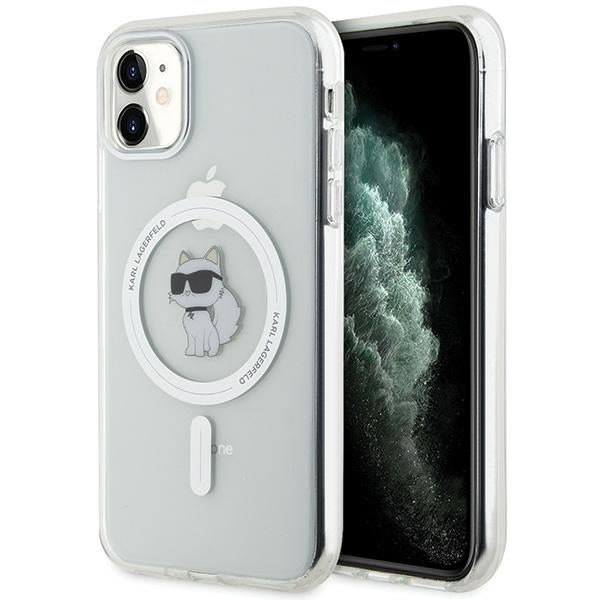 Husa Karl Lagerfeld IML Choupette Magsafe pentru iPhone 11 / Xr - Transparent