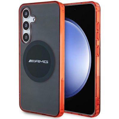 Husa AMG Transparent Bicolor Magsafe pentru Samsung Galaxy S24 - Negru