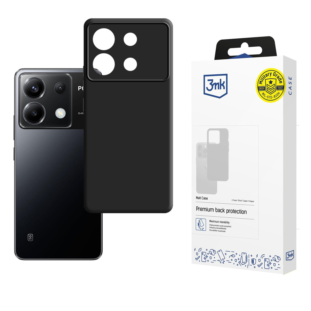 Husa 3mk Matt pentru Poco X6 5G - Negru