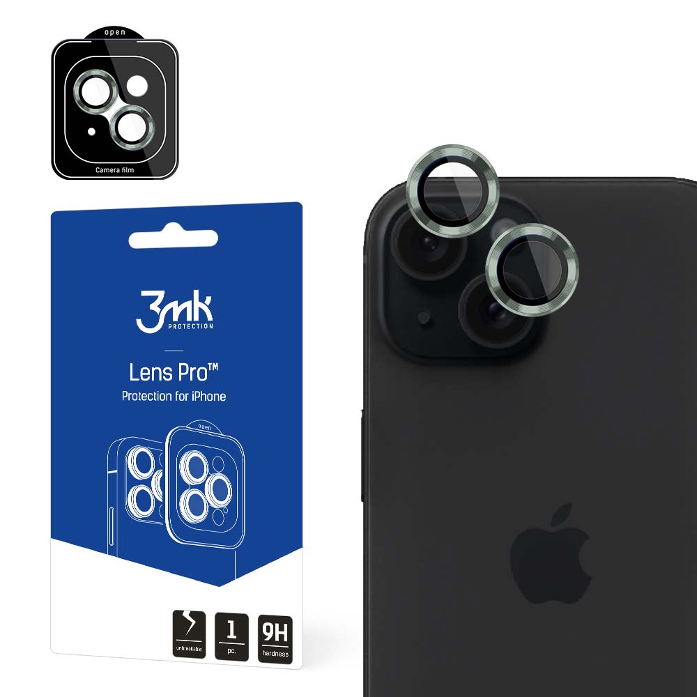 Folie 3mk lentila Protection Pro Camera Husa pentru iPhone 15 - Verde
