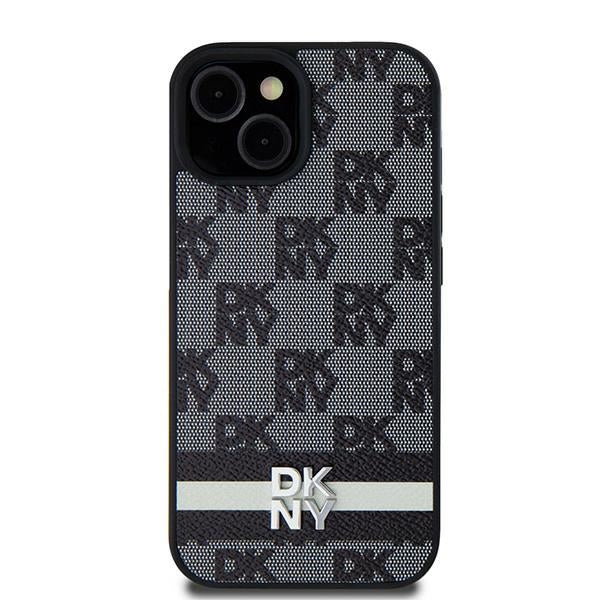 Husa Dkny Leather Checkered Mono Pattern & Printed Stripes pentru Samsung Galaxy S24 Ultra - Negru