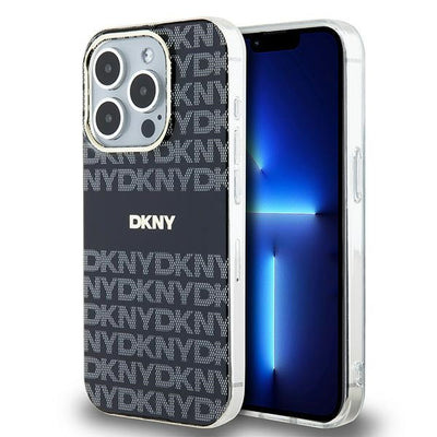 Husa Dkny IML Mono & Stripe Magsafe pentru iPhone 13 Pro Max - Negru