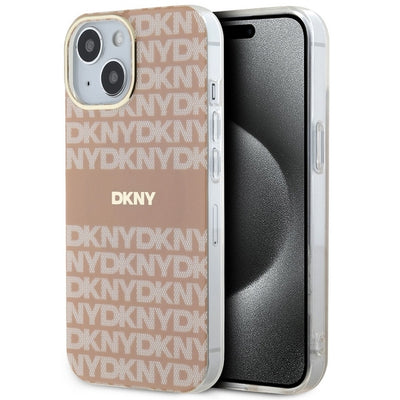 Husa Dkny IML Mono & Stripe Magsafe pentru iPhone 15 / 14 / 13 - Roz
