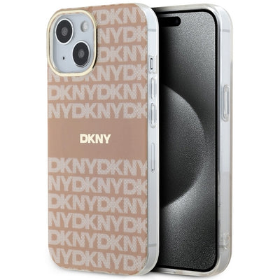 Husa Dkny IML Mono & Stripe Magsafe pentru iPhone 15 / 14 / 13 - Roz