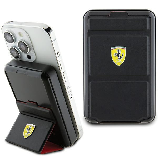 Acumulator extern Ferrari Metal Logo Magsafe Induction 15W 10000 Mah cu Stand Function - Negru
