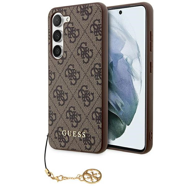 Husa Guess 4G Charms Collection pentru Samsung Galaxy A35 - Maro