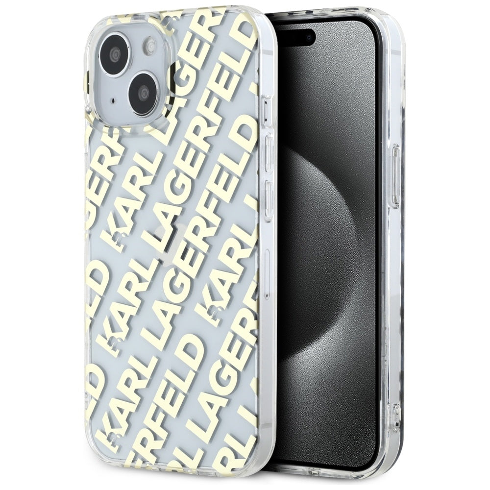 Husa Karl Lagerfeld IML Fullover Logo pentru iPhone 15 / 14 / 13 - Auriu