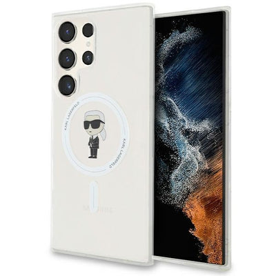 Husa Karl Lagerfeld IML Ikonik Magsafe pentru Samsung Galaxy S24 Ultra - Transparent