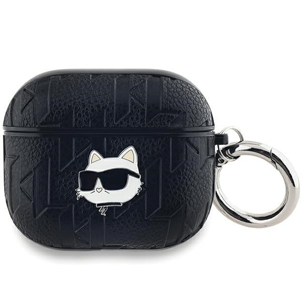 Husa Karl Lagerfeld Monogram Choupette Head pentru AirPods 3 - Negru