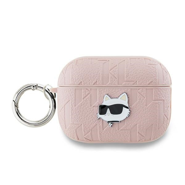 Husa Karl Lagerfeld Monogram Choupette Head pentru AirPods Pro 2 - Roz