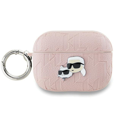 Husa Karl Lagerfeld Monogram Karl & Choupette Head pentru AirPods Pro 2 - Roz