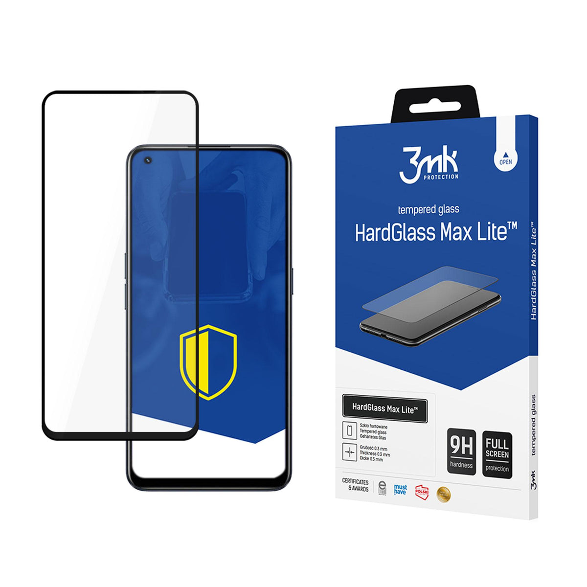 Folie 9H 3mk Hardglass Max Lite™ Glass pentru Realme 9 Pro