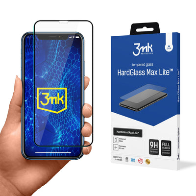 Folie sticla 3mk Hardglass Max Lite Negru pentru Apple iPhone Xr