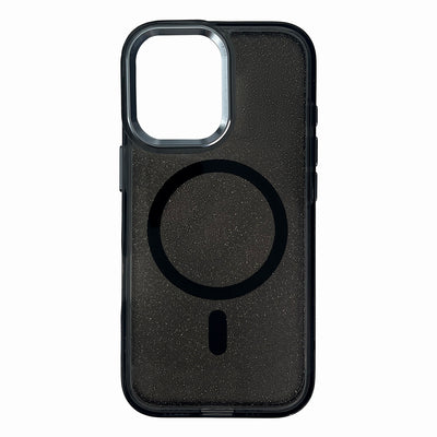 Husa Glitter Magsafe pentru iPhone 16 Plus - Negru cu Glitter