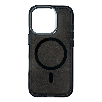 Husa Glitter Magsafe pentru iPhone 16 Pro Max - Negru cu Glitter