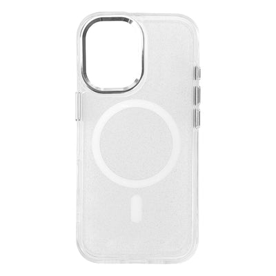Husa Glitter Magsafe pentru iPhone 16 Plus - Alb cu Glitter