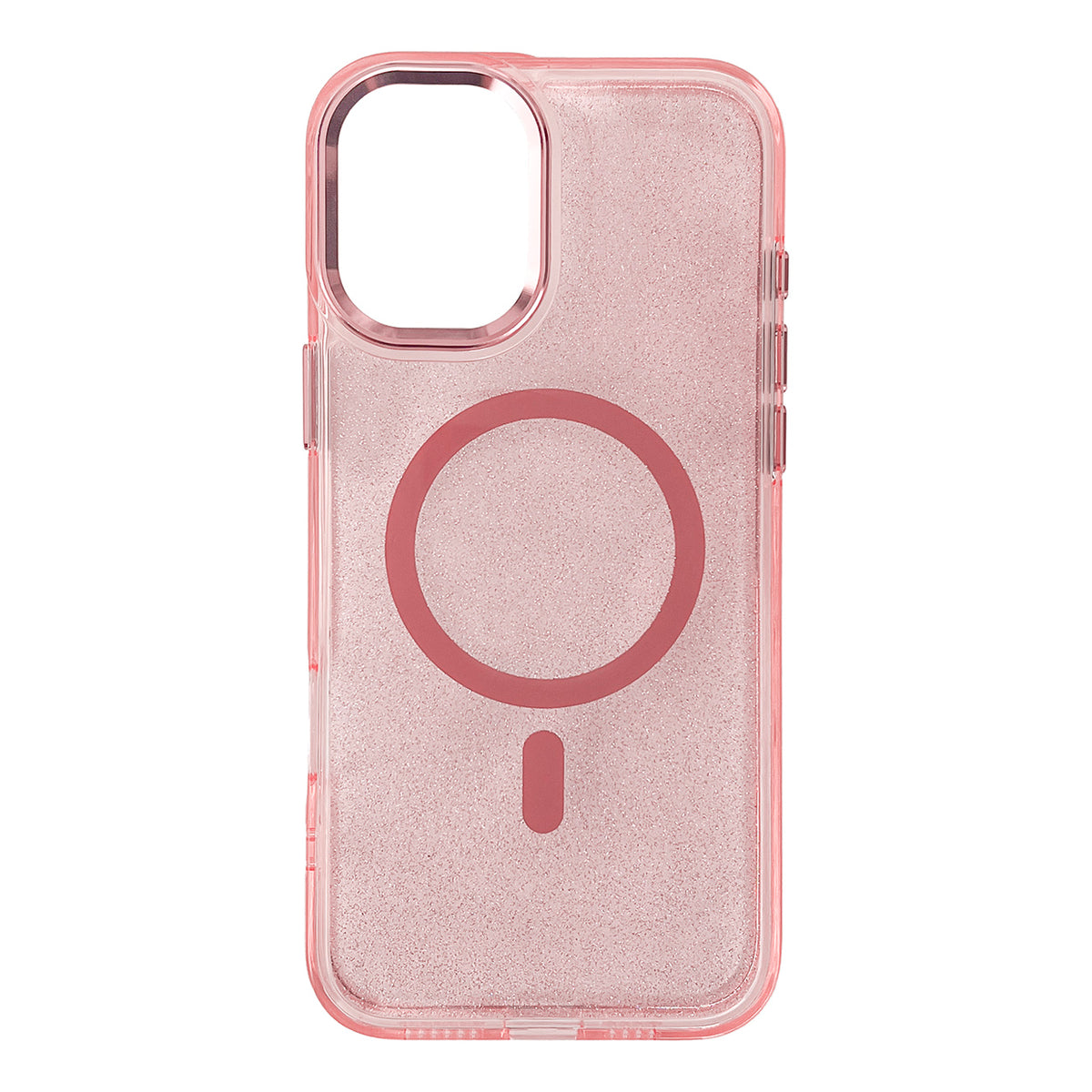 Husa Glitter Magsafe pentru iPhone 16 Plus - Roz cu Glitter
